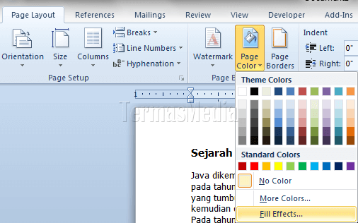 cara mengubah background foto pada microsoft word
