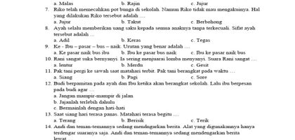 Contoh Soal B Indonesia Kelas 11 Semester 2 Lengkap dengan Jawaban