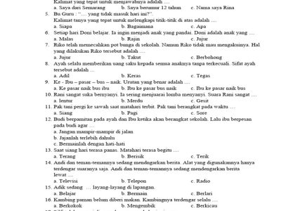 55 Paket Soal Bahasa Indonesia Kelas 11 Semester 2 PDF Wajib Kamu Unduh Sekarang