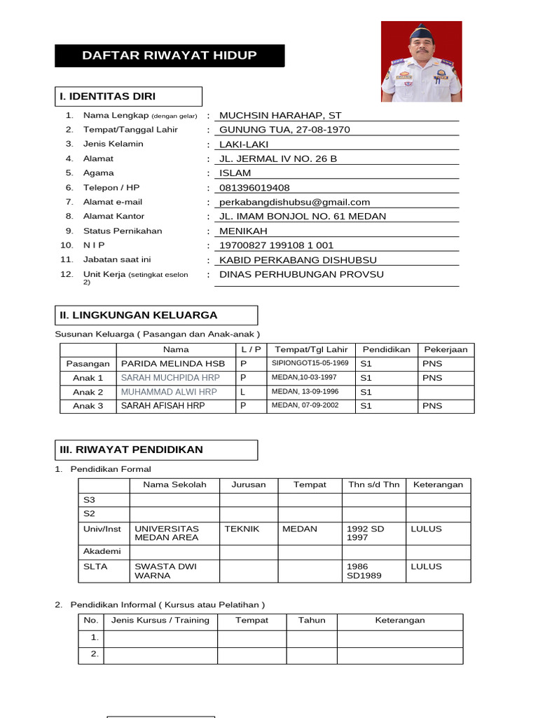 Form Daftar Riwayat Hidup 2 PDF