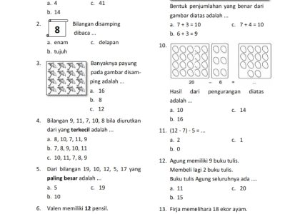 Belum Banyak yang Tahu! Ini 3 Fakta Soal Semua Mata Pelajaran SD Kelas 1 Semester 2 PDF dari SD Negeri 1 Puunokullo