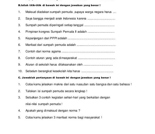 Ternyata Ada 5 Soal Essay PKN Kelas 2 SD Semester 1 Siap Cetak dari Bimbel Brilian