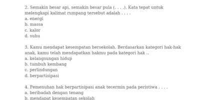 Soal Tema 6 Kelas 5 Energi dan Lingkungan PDF