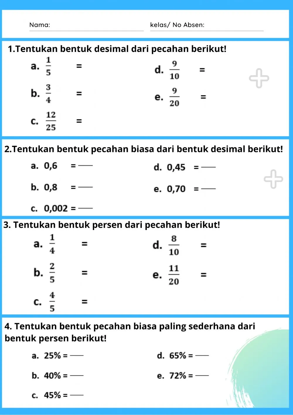 Materi Pecahan Homecare24 - Free Word Template Materi Pecahan Homecare24 - Free Word Template