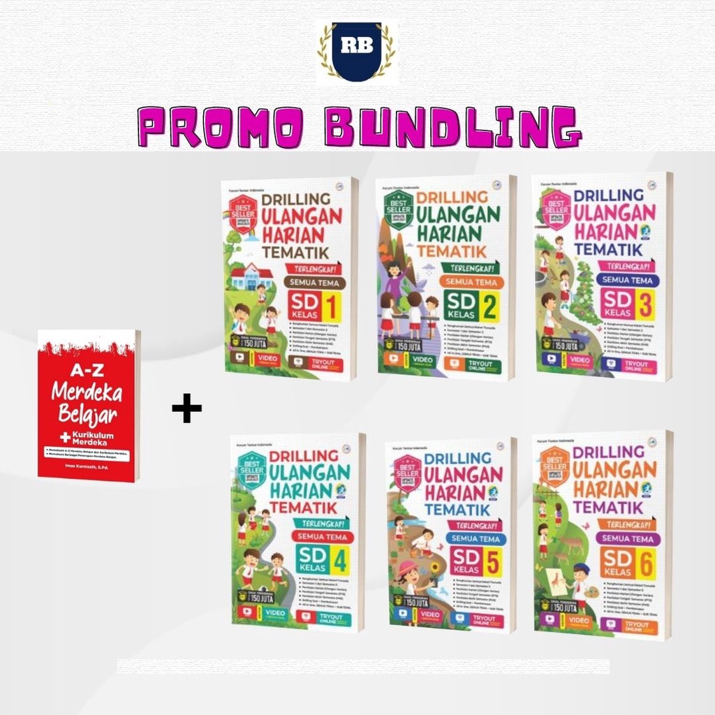 Jual BUKU SOAL A-Z MERDEKA BELAJAR DRILLING SD KELAS 1 2 3 4 5 6