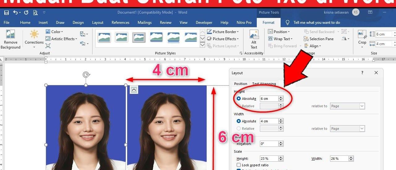 5 Cara Mengubah Ukuran Foto 3×4 di Microsoft Word, Ternyata Semudah Ini