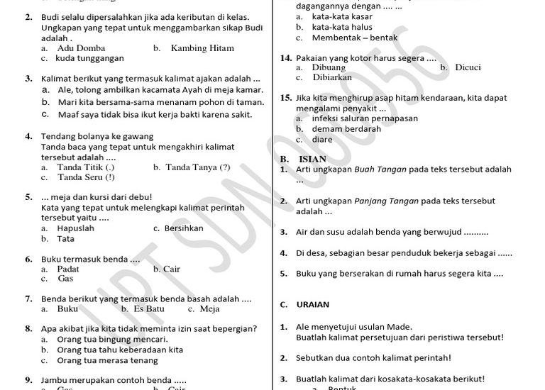 5 Contoh Soal Bahasa Indonesia Kelas 2 SD Semester 1 Mendengarkan, Ternyata Ini Rahasia Anak Cepat Paham