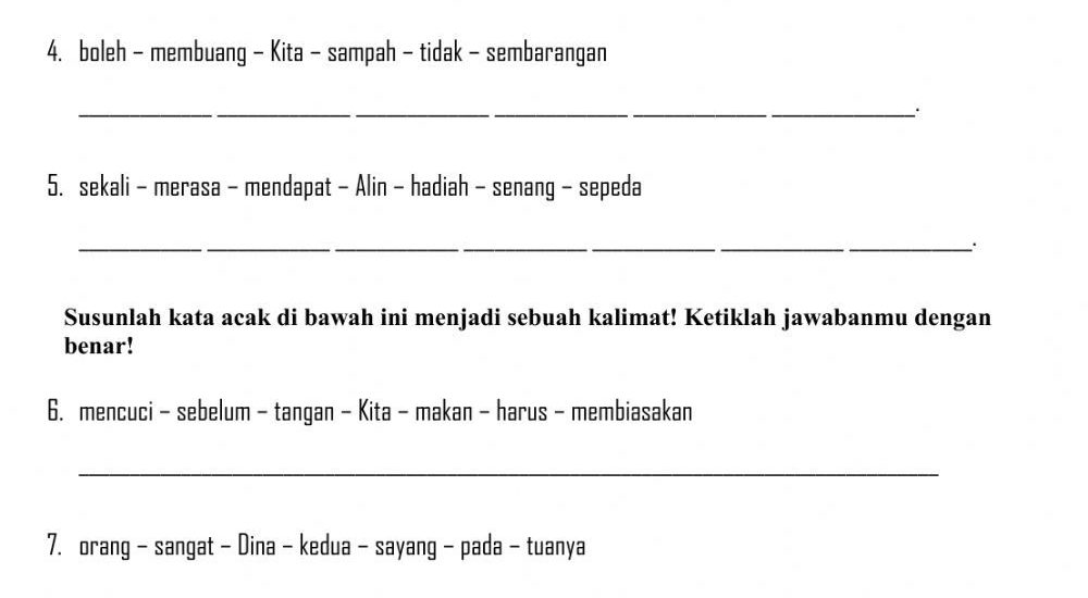 5 Contoh Soal Kelas 4 Menyusun Kalimat yang Sering Keluar di Ujian, Wajib Tahu
