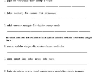 5 Contoh Soal Kelas 4 Menyusun Kalimat yang Sering Keluar di Ujian, Wajib Tahu