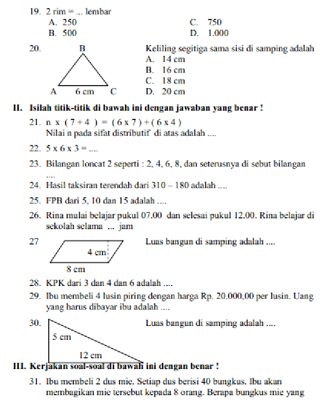 Soal Matematika Kelas 6 Tema 1 Dalchaebi Soal Matematika Kelas 6 Tema 1 Dalchaebi