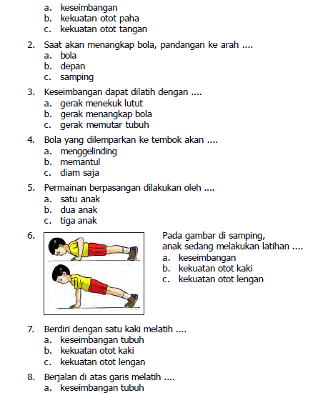 5 Contoh Soal PJOK Kelas 2 SD Semester 1 Tahun 2026 Lengkap Kunci Jawaban yang Wajib Diketahui