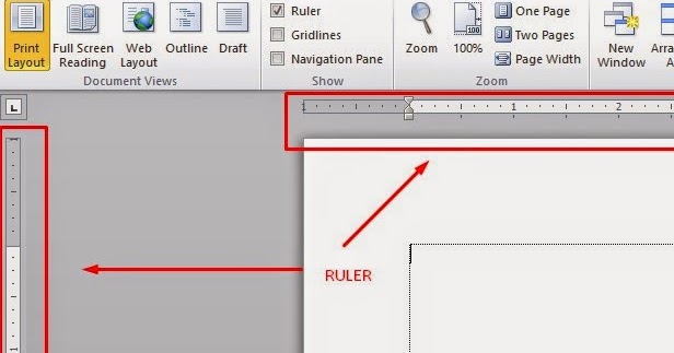 Menampilkan Ruler atau Penggaris mistar di Ms Word - KamaCostik