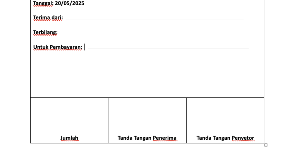 Wajib Tahu! Cara Print Kwitansi di MS Word dengan Posisi Kertas Tepat