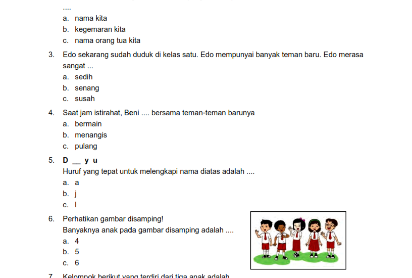 kumpulan soal kelas 1 sd semester 2 kurikulum 2013 pdf