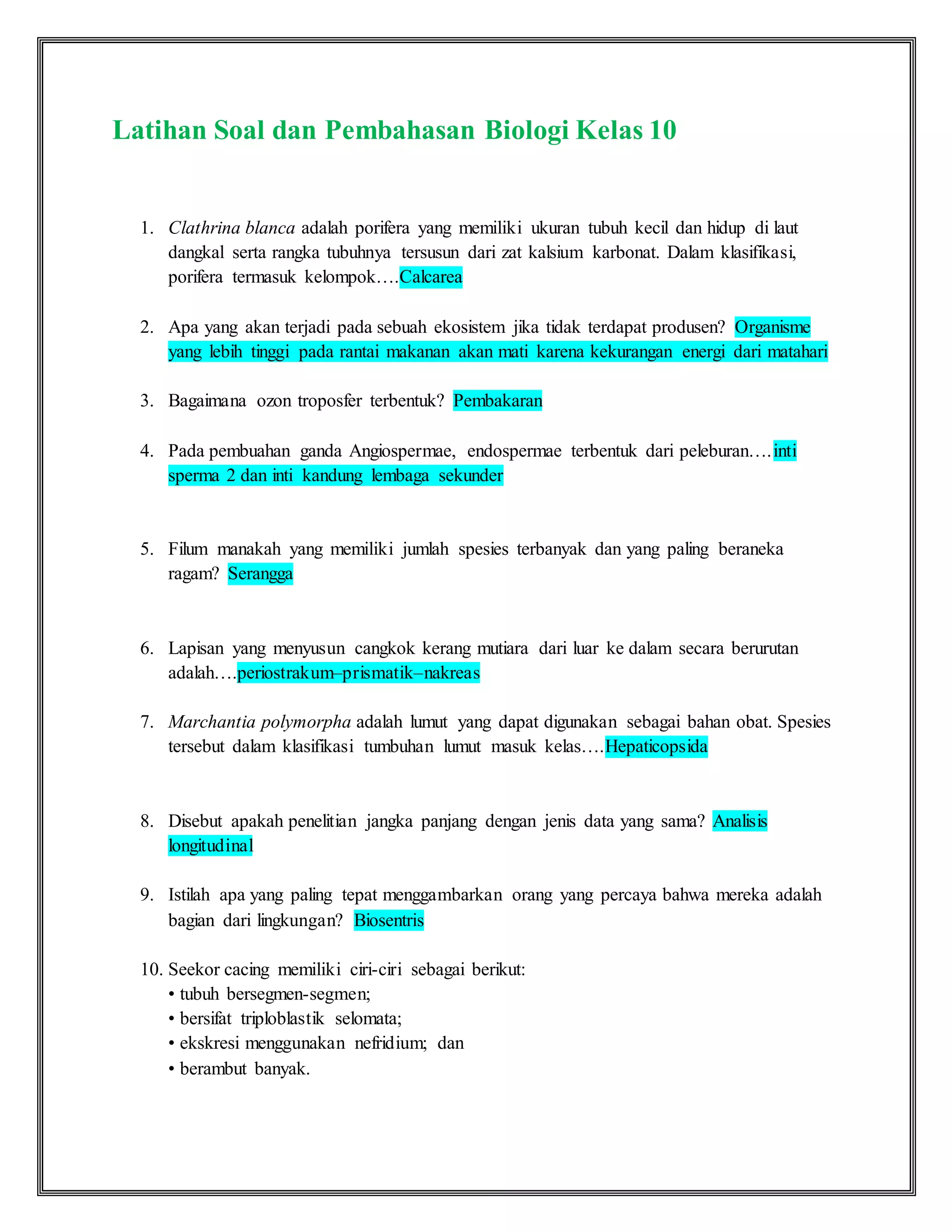 7 Cara Kuasai contoh soal biologi kelas 10 semester 1 kurikulum 2013 revisi Sebelum Ujian