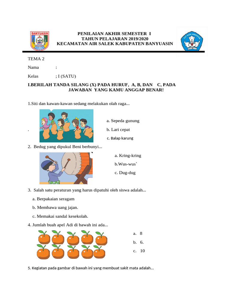 Terbukti Efektif! 7 Contoh Soal Esay Kelas 1 Tema 2 yang Bikin Anak Sukses di Tahun 2026