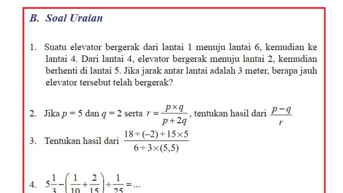 Kunci Jawaban Matematika Kelas 7 Semester 1 Halaman 107 108 Uji