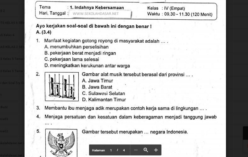 7 Rahasia Contoh Soal HOTS Kelas 4 SD Semester 1 yang Wajib Diketahui Sebelum Ujian!