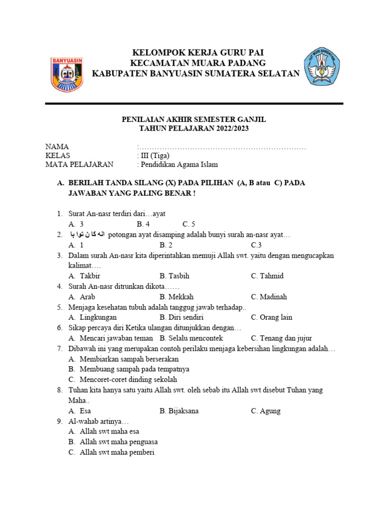 Rahasia Menjawab Soal Soal PAI Kelas 3 SD Agar Nilai Ujian Langsung Sempurna