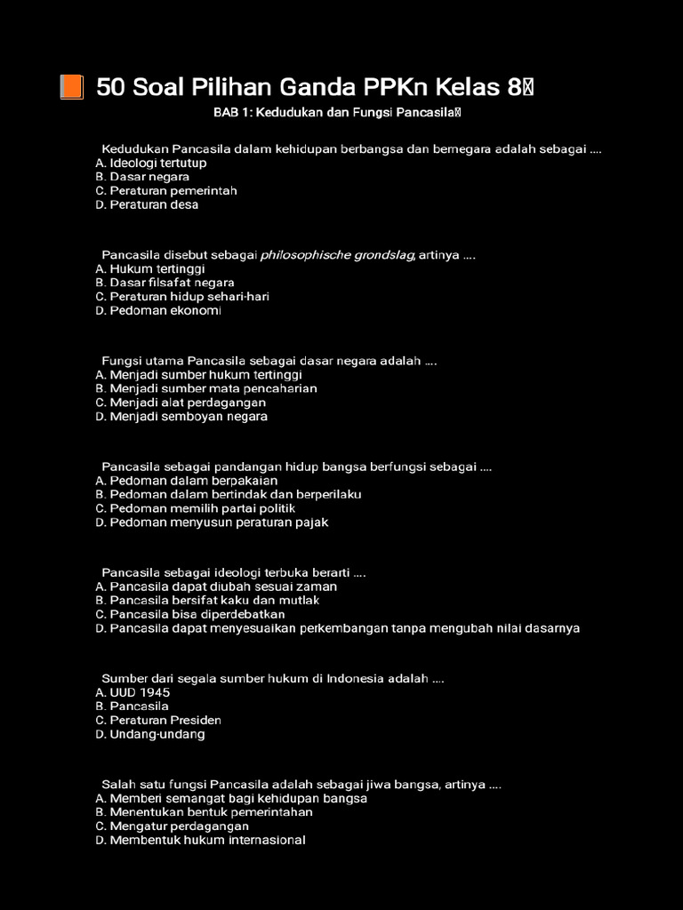 Rahasia Nilai Sempurna dengan Latihan Soal PKN Kelas 8 Bab 1 Bab 2 Terbaru Rahasia Nilai Sempurna dengan Latihan Soal PKN Kelas 8 Bab 1 Bab 2 Terbaru